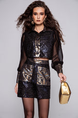 Sparkling Buttoned Jacket