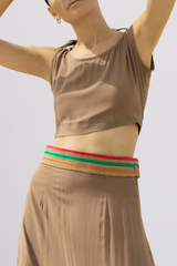 Relaxed Beige Crop Top