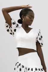 Polkalicious Crop Top