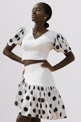 Polkalicious Crop Top