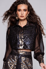 Sparkling Buttoned Jacket